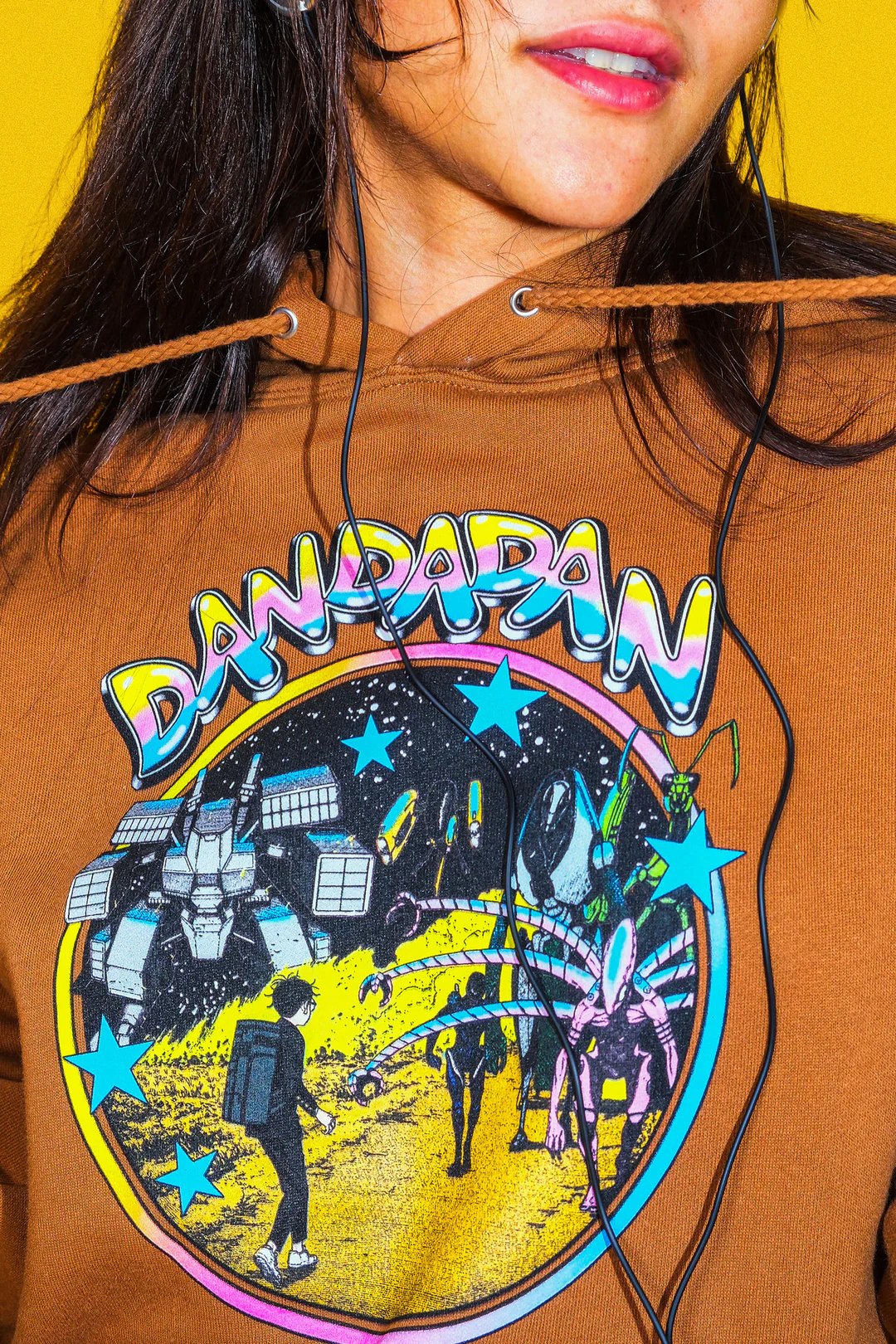 Retro Space Aliens Pullover Hoodie - Saddle Brown from Shonen Jump Store 